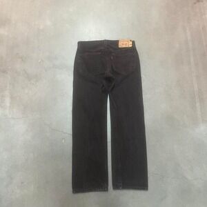 Y2K Levi's men's black 501xx jeans button fly fade straight leg loose 33